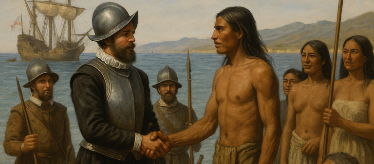 Sebastián Vizcaíno: salí del dicho puerto al que llamamos La Paz.